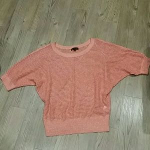 Pink orange shiny top